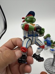 Playmates 1991 TMNT Sewer Sports Lot Leo Mikey Ralph Football Baseball