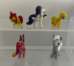 Bundle Lot Little Pony Mini Hasbro Figures Set 5 Pony’s & Unicorns 1.5”-2” Tall
