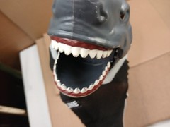 Vintage 15″ Long Great White Shark Snapping Head Moving Toy Parts & Repair Only