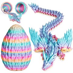 3D Printed Dragon Eggs with Articulated Fly Dragon Inside, Collectible Figuri…
