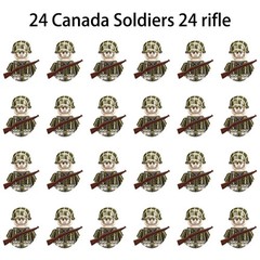 WWII Military Figure Playset Soldiers Weapons Sandbags Toy Set