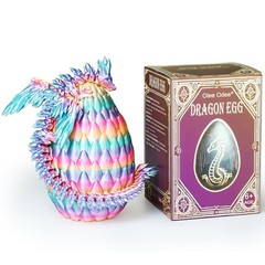 3D Printed Dragon Eggs with Articulated Fly Dragon Inside, Collectible Figuri…