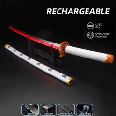 LED Light Up Fantasy Cosplay Prop Sword with Sheath Belt Holder