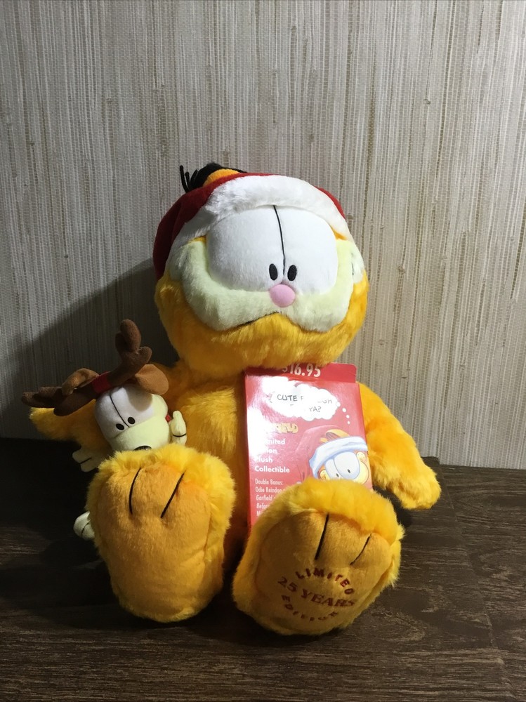 Garfield & Odie Macy’s Limited Edition 25 Years Christmas Plush Cat Dog 18″ book