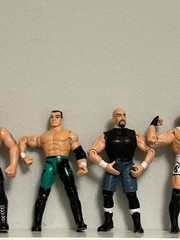 Lot Of 6 Vintage OSFTM 1998-99 Working Wrestling Action Figures See Photos/Video