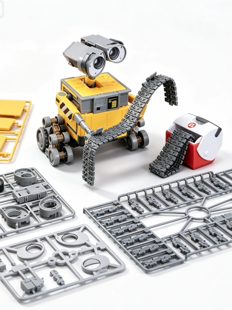 Pop Mart GONG WALL·E Robot Mobilization Kawara Tsutomu Assembly Figure Model Kit