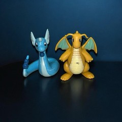 Vintage TOMY Pokemon Dragonite Dragonair 1999 CGTSJ Figure Set