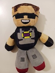 Tube Heroes Sky Does Minecraft Plush Doll Figure YouTube Minecraft Gamer 8″ EUC