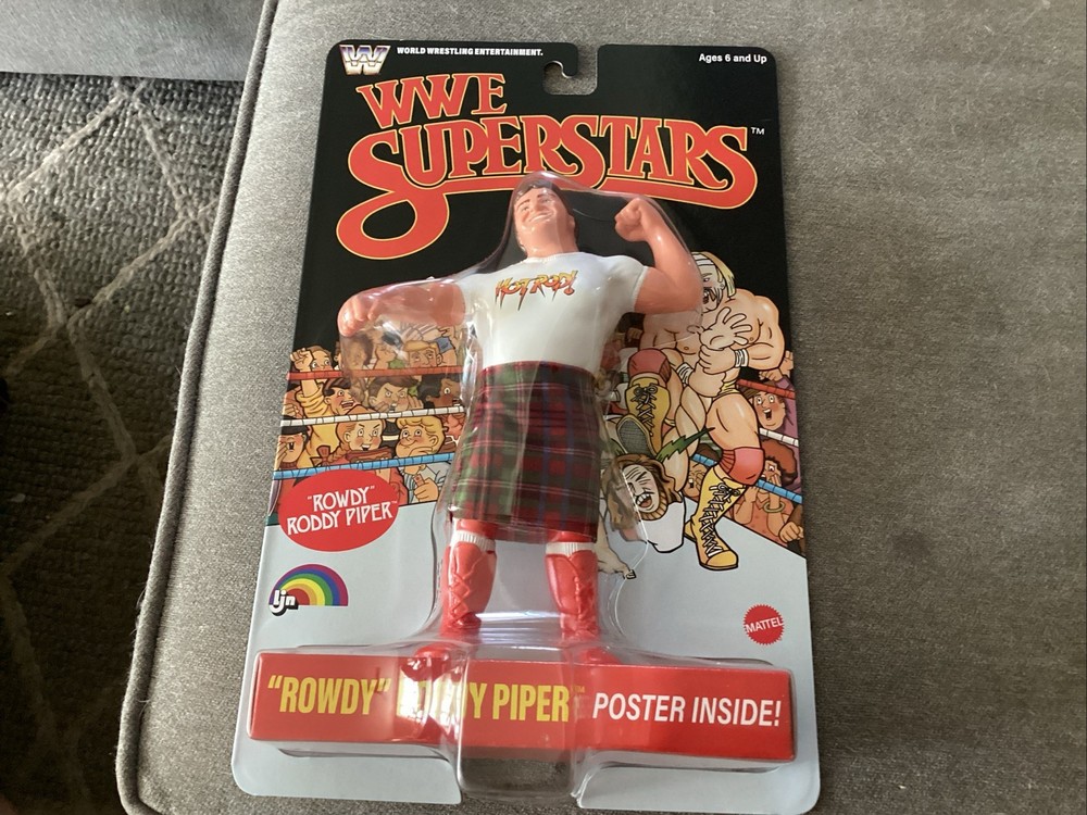 Mattel LJN WWE Superstars Series 3 Rowdy Roddy Piper Chase Black Card