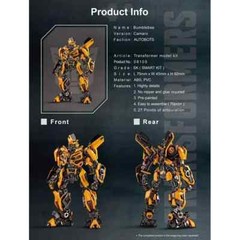 Transformers Bumblebee Camaro Figure Model Kit Pre Painted