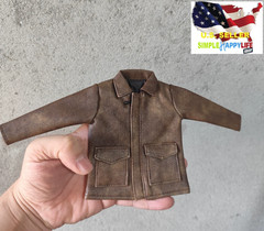 1/6 leather like Brown Jacket for 12″ male figure Phicen worldbox hot toys ❶USA❶