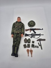 Lot of 21st Century Toys Vietnam Era US Soldier (4 with Accessories) + In Time