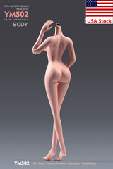 YM502 1/6 Female Pale Mid Bust Thin Waist Flexible Body Details 12″Action Figure