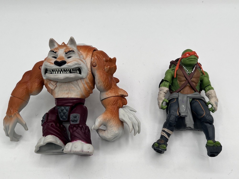 TMNT Teenage Mutant Ninja Turtles Figure Playmates Dogpound & Michaelanglo