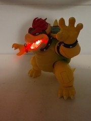 Super Mario Bros. Light Up Bowser Action Figure Fire Breathing Action Figure