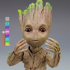 Guardians of the Galaxy Groot Action Figure Baby Groot HT 1:1 Model Toy Box NEW