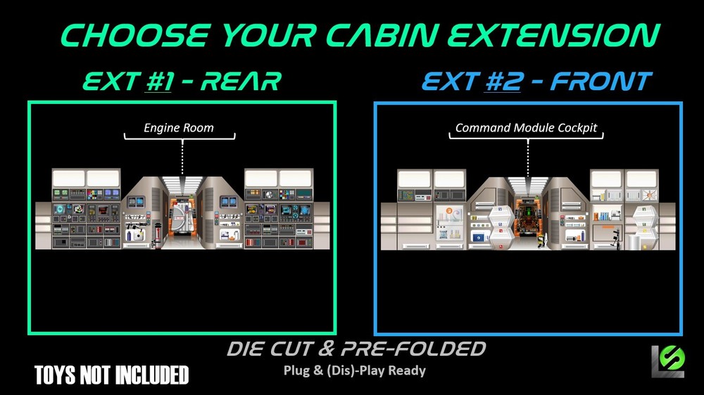 Cabin Extension – Command/Engine Module Bulkheads | 1976 Mattel Space 1999 Eagle
