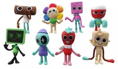 8pc/Set PVC 3 1/2 inch Dandy’s World Figure Toys Dandy Vee Sprout Astro