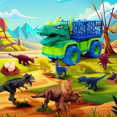 19 in 1 Dinosaur Toys for Kids 3-5 5-7, Dinosaur Truck Set for Toddlers with …