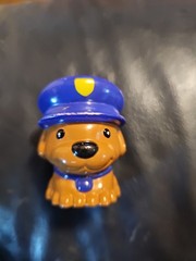 Unbranded Light Plastic Police Dog Toy Figure- 2.25 In Tall WEAR