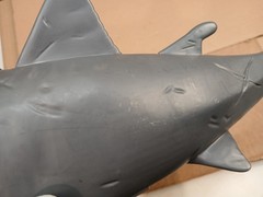 Vintage 15″ Long Great White Shark Snapping Head Moving Toy Parts & Repair Only