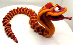 Sssnuggle the Cartoonish 3D Printed King Cobra Snake Figure