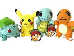 Set of 4 Toys Pokemon Go Plush 6-8 inch Soft New/ with tags Toys. Official
