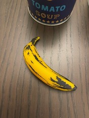 Kidrobot Andy Warhol Tomato Soup Can Series Vinyl Banana & Plush Robot With Can!