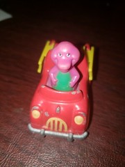 Barney Lyons Group Fire Truck Engine Dinosaur Die Cast Car 1993 Vintage