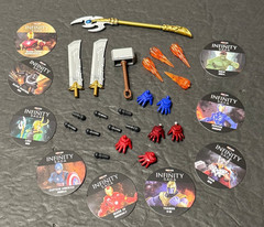 MARVEL INFINTY SAGA BLOKEES LOT OF PARTS ACCESSORIES WEAPONS AS SHOWN AS IS