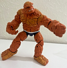 Marvel Legends The Thing Action Figure Fantastic Four Retro Wave Incomplete