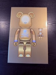 Bearbrick 400% and 100% Mastermind Japan Gold Chrome As New