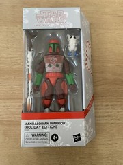 2022 Star Wars The Black Series MANDALORIAN WARRIOR Holiday Edition 6″ IN HAND
