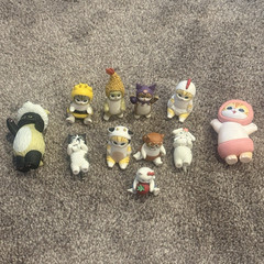 Mixed Lot Small Animal Mini Figures Set Penguin Dog Cat Plastic Multicolor