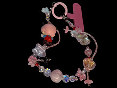 Pop Mart Dimoo Mini Mickey Phone Bag Butterfly Beads Charm Key Chain Wristlet