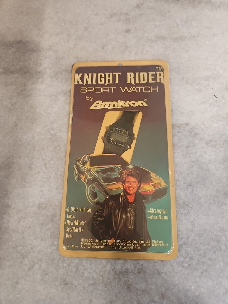 VINTAGE 80’S ARMITRON KNIGHT RIDER SPORT WATCH W/ PACKAGE VHTF EXTREMELY RARE