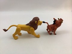 Disney Lion King Figures Just Play Simba Pumbaa 2pc Lot Toys Vintage