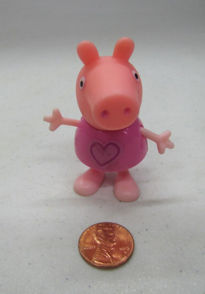 2003 PEPPE PIG Figure PINK DRESS Mini Figure Doll Jazwares Friends Toy 2 3/8″