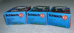Vintage Super Smurfs LOT PVC Figure SET of 3 in Box Weightlifter Cyclist Boxer