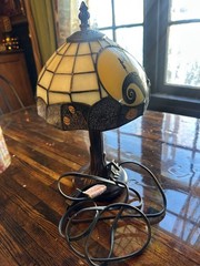 Tim Burton The Nightmare Before Christmas Stained Glass Tiffany Style Lamp NECA