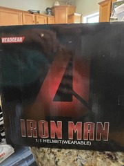 Iron Man Mark VII Headgear 1:1 Helmet LED Eyes Silver CG7248 Wearable New in Box