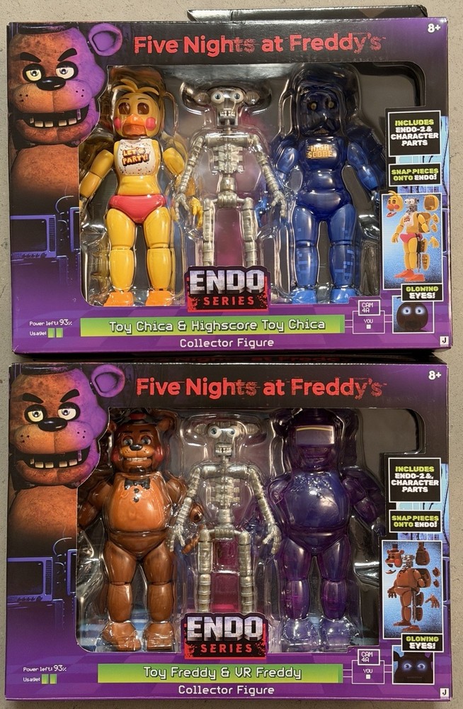 FNAF Endo Series Toy Freddy & VR Freddy & Toy Chica & Highscore Chica – New