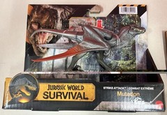 Jurassic World Toys Survival Strike Attack Dunkleosteus Mutadon 2 Dinosaur Lot
