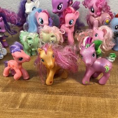 My Little Pony Figure Lot Of 15 Ponies Various Sizes Hasbro