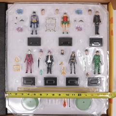 Mezco 5 Points Batman Deluxe Box Set 1966 Figures & Batmobile Complete Set