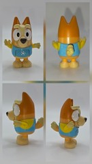 Bluey Toy Lot Cat Squad Bike with 2 Cones + 1 Bingo Figure Moose Toys