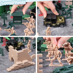 LovesTown 117PCS Army Men Playset, Military Soldier Set Army Action Figures B…