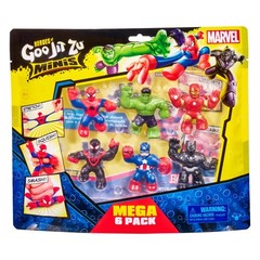 Marvel Mega Mini 6 Pack – Squishy, Stretchy, Gooey Mini Heroes – Ironman, Spider