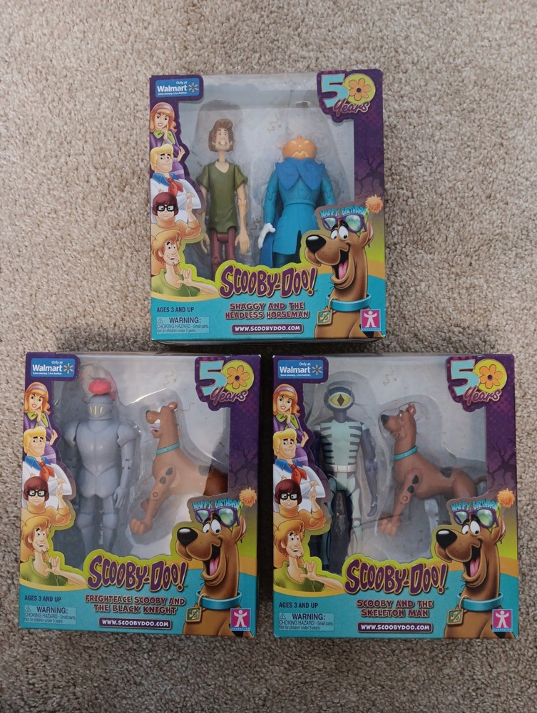 NEW Scooby-Doo 50th Anniversary Action Figure Set – Lot of 3 Walmart Exclusive