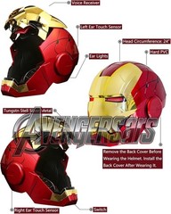 AUTOKING Iron Man MK5 Helmet Voice-control Mask for Kids Children’s Day Gift US
